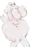 anthro big_breasts blush bouncing_breasts breasts female fur genitals glistening glistening_body horn long_ears looking_at_viewer mature_anthro mature_female nipples nude pussy simple_background smile solo thick_thighs wet white_body white_fur wide_hipped_female wide_hips ombwie undertale undertale_(series) toriel boss_monster_(undertale) bovid caprine goat mammal absurd_res digital_media_(artwork) hi_res