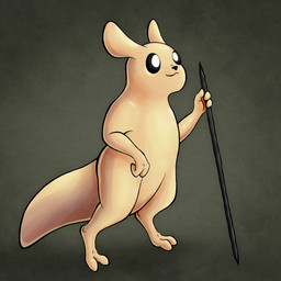 2_toes 3_fingers ambiguous_gender anthro biped casual_nudity feet fingers glistening glistening_body glistening_skin hairless melee_weapon nude polearm simple_background slightly_chubby solo spear tail tapering_tail textured_background thick_tail toes weapon wrinkled_nose wonky rain_world videocult gourmand_(rain_world) slugcat 1:1 hi_res