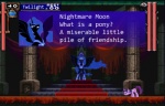 black_body black_feathers cutie_mark dialogue duo feathered_wings feathers female feral fur hair horn media_accurate multicolored_hair parody purple_body purple_fur purple_hair quadruped tail text two_tone_hair wings unknown_artist castlevania friendship_is_magic hasbro konami my_little_pony mythology dracula nightmare_moon_(mlp) twilight_sparkle_(mlp) equid equine mammal mythological_creature mythological_equine unicorn winged_unicorn crossover digital_media_(artwork) english_text low_res pixel_(artwork)