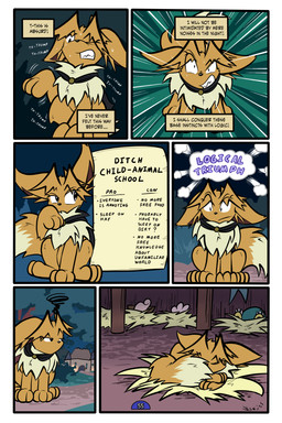 6_panel_comic ambiguous_gender black_cape black_clothing black_eyes black_nose black_text bodily_fluids brown_body brown_fur brown_hair cape claws clenched_teeth clothing eyebrows eyelashes eyes_closed feral fluffy fluffy_tail fur group hair haybale inner_monologue inside lying motion_lines mouth_closed neck_tuft on_back on_front one_eye_closed open_mouth outside page_number paws quadruped sleeping sound_effects sweat sweatdrop tail teeth text text_box thinking toe_claws toony translucent translucent_hair tuft white_sclera white_text virmir nintendo pokemon virmir_(character) cleffa eevee generation_1_pokemon generation_2_pokemon generation_4_pokemon igglybuff munchlax pokemon_(species) 2025 absurd_res comic english_text hi_res signature