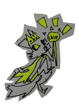 ambiguous_gender anthro fur grey_body grey_fur holding_object holding_sign open_mouth open_smile sign simple_background smile solo white_background naircat domestic_cat felid feline felis mammal 2013 2_frame_animation animated animated_gif low_res short_playtime