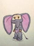 anthro clothed clothing costume elephant_costume fully_clothed fur male pajamas solo mortic_ox disney zootopia finnick_(zootopia) canid canine fennec_fox fox mammal true_fox 2018 3:4