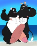 alythewolfcat anthro balls beach bear big_balls big_butt big_penis black_body black_fur bovid bovine butt cattle digit_ring duo fur genitals giant_panda hi_res huge_balls huge_penis husband_and_husband hyper hyper_balls hyper_genitalia hyper_penis jason_julardas jewelry lucas_mcfist male male/male mammal married_couple muscular muscular_male nude overweight overweight_male penis ring ring_(jewelry) wedding_ring wide_hips