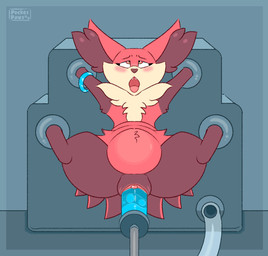ahegao alternate_color bdsm belly big_belly blush bodily_fluids bondage bound bracelet breath clitoris digitigrade dildo eye_roll female feral feral_penetrated fluffy front_view fucking_machine genital_fluids genitals jewelry looking_pleasured looking_up machine machine_bondage penetration restrained sex sex_toy solo spread_arms spread_eagle spread_legs spreading teeth tongue tongue_out tube vaginal vaginal_fluids vaginal_penetration vulva conditional_dnp pocketpaws nintendo pokemon arianna_altomare braixen generation_6_pokemon pokemon_(species) 2d_animation animated frame_by_frame hi_res