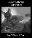 anthro bottomwear campfire cigarette claws clothed clothing ear_piercing looking_at_viewer male pants piercing smoking solo text topless rukis ransom canid canine canis coyote mammal 2015 english_text meme monochrome