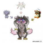 alternate_species beak blue_eyes countershading directional_arrow female feral fur fusion grey_body grey_fur looking_at_viewer looking_away multi_ear multi_eye pink_eyes purple_eyes red_eyes solo standing what white_body rogby shtarfish fakemon furby nintendo pokemon puella_magi puella_magi_madoka_magica tiger_electronics kyubey avian espurr felid furby_(species) generation_6_pokemon hybrid incubator_(puella_magi) mammal pokemon_(species) 1:1 low_res signature