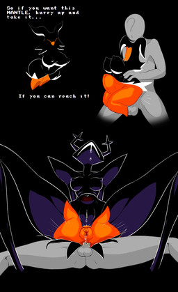 abdominal_bulge anal anal_penetration anal_vore antlers big_breasts biped black_body bodily_fluids breasts bulge_insertion dialogue dominant drooling female female/female from_behind_position genital_fluids genitals grey_body group horn human_on_humanoid human_penetrating human_penetrating_humanoid humanoid_genitalia humanoid_penetrated humanoid_penis interspecies larger_dom larger_humanoid larger_male living_condom male male/female monotone_body multicolored_body nipples on_bottom on_top open_mouth orange_body penetration penile penile_penetration penis penis_in_ass question_mark reverse_cowgirl_position saliva sex shortstack size_difference smaller_female smaller_penetrated text trio two_tone_body vaginal_fluids vore vulva ad-sink-0 deltarune undertale_(series) anon roaring_knight shadow_mantle_(deltarune) darkner human humanoid mammal 2025 digital_media_(artwork) english_text hi_res
