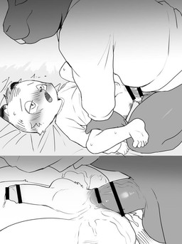 5_toes age_difference anal anal_orgasm anal_penetration anal_tugging anthro anthro_on_anthro anthro_penetrated anthro_penetrating anthro_penetrating_anthro barefoot blush bodily_fluids butt censored_genitalia censored_penis cum cum_in_ass cum_inside cum_on_butt cum_while_penetrated cumshot dominant duo ejaculation feet from_front_position genital_fluids hands-free humanoid_feet interspecies larger_dom larger_male looking_pleasured lying male male/male male_on_bottom male_on_top male_penetrated male_penetrating male_penetrating_male missionary_position older_male on_back on_bottom on_top orgasm orifice_tugging overweight overweight_male penetration penile penile_penetration penis_in_ass plantigrade sex simultaneous_orgasms size_difference slightly_chubby smaller_male smaller_penetrated soles spread_legs spreading toes young young_anthro young_male younger_male younger_penetrated manmosu_marimo common_hippopotamus felid hippopotamid mammal pantherine tiger censored monochrome