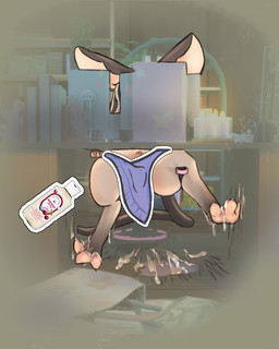 belly bodily_fluids claw_marks claws computer cum cum_on_feet electronics faceless_character faceless_female feet female fur gaming_chair genital_fluids gooning lotion multicolored_body multicolored_fur paws solo spread_legs spread_toes spreading thick_thighs toe_claws toes two_tone_body two_tone_fur under_table wetcherry mammal mouse murid murine rodent 4:5 censored hi_res