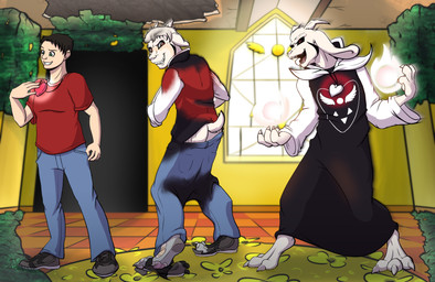 anthro base_one_layout basic_sequence human_to_anthro linear_sequence male one_row_layout solo species_transformation tf_into_fictional_character three_frame_image three_frame_sequence transformation transformation_sequence tf-sential undertale undertale_(series) asriel_dreemurr_(god_form) boss_monster_(undertale) bovid caprine goat human mammal hi_res sequence