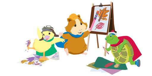 blue_cape blue_clothing brown_body brown_fur brush cape clothing erica_kepler feathers female feral footwear fur green_body green_cape green_clothing green_scales group male orange_cap paint paintbrush pilot_hat red_cape red_clothing scales shell shoes stepping_in_paint trio vector_art yellow_body yellow_feathers wonder_pets linny_(wonder_pets) ming-ming_duckling tuck_(wonder_pets) anatid anseriform avian bird caviid duck guinea_pig mammal reptile rodent scalie turtle official_art