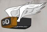 ambiguous_gender battery feathered_wings feathers flying not_furry solo what wings keryth duracell animate_inanimate hi_res