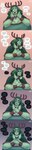 anthro antlers big_breasts biped bodily_fluids breasts clothing crying dialogue eyelashes eyewear female fingers freckles glasses horn open_mouth open_smile pink_background question_mark sad simple_background smile solo speech_bubble sweat tears teeth text tongue cobatsart mythology maple_(cobat) dragon mythological_creature mythological_scalie scalie absurd_res comic english_text hi_res long_image tall_image