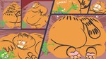 16:9 alien anthro big_butt blush butt comic domestic_cat duo felid feline felis garfield_(series) garfield_the_cat huge_butt male mammal obese obese_male overweight overweight_male tehsquishyray widescreen