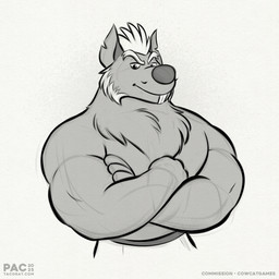 anthro biped clothed clothing facial_hair male muscular muscular_male mustache simple_background solo standing pac brok_the_investigator cowcat_games dart_(brok_the_investigator) mammal murid murine rat rodent 1:1 2026 hi_res