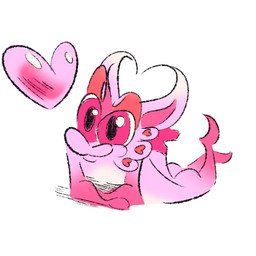 ambiguous_gender anthro heart_symbol lying pink_body solo nyanyalynx nyanyalynx_(nyanyalynx) felid feline iberian_lynx lynx mammal 1:1