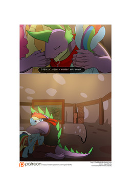 age_difference anthro belt blue_body blue_fur border bottomwear claws clothed clothing cutie_mark dialogue embarrassed emotional feathered_wings feathers female feral fur group hair hug kerchief macho male mane map multicolored_hair pants shirt size_difference tail text topwear white_border wings gashiboka friendship_is_magic hasbro my_little_pony mythology applejack_(mlp) pinkie_pie_(mlp) rainbow_dash_(mlp) spike_(mlp) dragon earth_pony equid equine horse mammal mythological_creature mythological_equine mythological_scalie pegasus pony scalie absurd_res comic digital_media_(artwork) english_text hi_res url