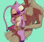 2024 4_fingers 4_toes 5_fingers abdominal_bulge absurd_res alien ambiguous_penetration angel_(lilo_and_stitch) antennae_(anatomy) anthro anthro_penetrated black_eyes blush chest_tuft digital_drawing_(artwork) digital_media_(artwork) disney experiment_(lilo_and_stitch) eyelashes feet female female_on_human female_penetrated fingers floppy_ears fur hi_res human human_on_anthro human_penetrating human_penetrating_anthro human_penetrating_female interspecies larger_human larger_male lilo_and_stitch long_ears male male/female male_penetrating male_penetrating_anthro male_penetrating_female mammal multicolored_body multicolored_fur napalm_express no_pupils penetration pink_antennae pink_body pink_ears pink_fur sex simple_background size_difference smaller_anthro smaller_female tan_body tan_fur tan_inner_ear teal_background toeless_(marking) toes tuft two_tone_body two_tone_fur