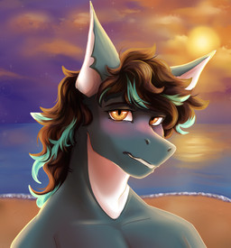 anthro august_octobre blue_body blue_skin blue_sky male sky solo jammymin aquatic fish shark