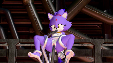 anthro anthro_penetrated breasts clitoral_hood curling_toes double_penetration feet female female_penetrated fist forehead_gem gem genitals hair_up nipples oral oral_penetration penetration purple_body restrained soles solo spread_legs spreading tail tentacle_in_mouth tentacle_in_vagina tentacle_penetration tentacles toes vaginal vaginal_penetration vulva yellow_eyes twintails3d sega sonic_the_hedgehog_(series) blaze_the_cat domestic_cat felid feline felis mammal 16:9 2026 3d_(artwork) 3d_animation animated blender_(artwork) digital_media_(artwork) hi_res high_framerate no_sound short_playtime video widescreen