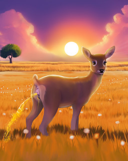 all_fours anus argentina bodily_fluids brown_body brown_fur cloud cotton female feral flower fullcolor fur genital_fluids genitals grass light looking_at_viewer peeing plant seductive sky smiley_face solo summer sun sunlight sunset tree urine vulva watersports foxxxiny90 cervine deer mammal pampas_deer absurd_res hi_res