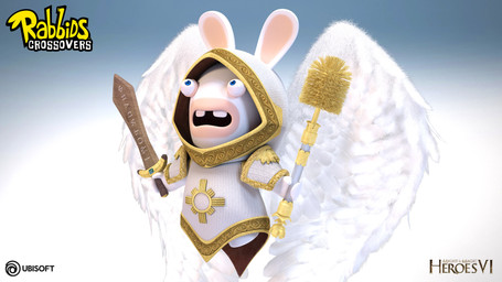 anthro blue_eyes buckteeth clothed clothed_anthro clothed_male clothing dual_wielding feathered_wings feathers flying fur gradient_background holding_melee_weapon holding_object holding_sword holding_toilet_brush holding_weapon hood_up hooded_robe light logo long_ears looking_up male male_anthro melee_weapon mitten_hands multicolored_body noseless open_mouth robe simple_background solo sword tan_inner_ear teeth text title toilet_brush two_tone_body weapon white_body white_clothing white_fur white_robe white_wings wide_eyed wings thomas_veyrat might_&_magic_heroes_vi might_and_magic raving_rabbids rayman_(series) ubisoft angel hybrid lagomorph mammal rabbid seraph_(angel) 16:9 2016 3d_(artwork) 4k absurd_res adobe_illustrator_(artwork) adobe_photoshop_(artwork) autodesk_3ds_max_(artwork) colored crossover digital_media_(artwork) english_description english_text full-length_portrait hi_res lighting official_art portrait shaded widescreen zbrush_(artwork)