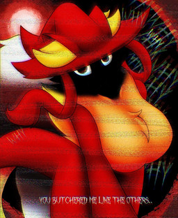 anthro asking_why breasts butt featureless_breasts female fur looking_at_viewer palmorph question solo talking_to_viewer text silentcario palworld pocketpair alternate_(species) pal_(species) wixen english_text hi_res