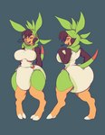 anthro big_breasts big_diaper breasts clean_diaper clothed clothing diaper diapersuit digitigrade female hood solo thick_thighs wearing_diaper rouwrf nintendo pokemon rook_(rouwrf) chespin generation_6_pokemon pokemon_(species) hi_res male_(lore) trans_(lore)