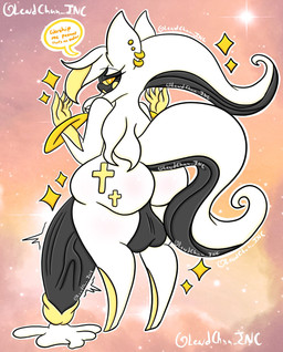 anthro balls bangle big_balls big_penis bodily_fluids butt cross cum ear_piercing ejaculation femboy genital_fluids genitals huge_penis jewelry male penis piercing solo tail text toony vein veiny_penis lewdchuu nintendo pokemon alpha_(lewdchuu) arceus deity generation_4_pokemon legendary_pokemon pokemon_(species) english_text hi_res