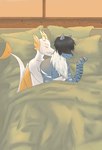 bed c.c._triggered duo furniture male male/male rukit teebee unknown_artist mythology domestic_cat dragon felid feline felis howler mammal mythological_creature mythological_scalie scalie absurd_res hi_res