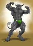 abs anthro beard biceps big_muscles biped black_horn body_builder bodybuilder_competition bulge clothed clothing cloven_hooves contest ear_piercing facial_hair facial_piercing flexing flexing_bicep flexing_muscles front_view green_eyes grey_hair grey_nipples grey_tail hair hooves horn kemobuilder looking_at_viewer male muscular muscular_anthro muscular_male navel nipples nose_piercing pecs piercing pose simple_background smile solo standing tail tail_tuft teeth thong topless tuft underwear mehawk blizzard_entertainment warcraft bovid bovine mammal tauren 2015 digital_media_(artwork) full-length_portrait hi_res portrait signature