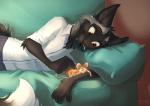 anthro clothed clothing fur furniture gentle_giant male micro pillow shirt size_difference sofa topwear multyashka-sweet ralen_(ralenfox) tofu_(ralenfox) canid canine fox mammal mouse murid murine rodent 2017 digital_media_(artwork)