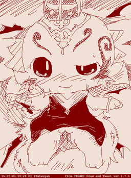 anthro blush bodily_fluids clothed clothing female genitals smile solo standing sweat vulva tatwuyan 2015