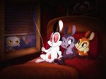 anthro female feral group jealous male male/female amegared bunnicula_(series) bunnicula bunnicula's_bride veronica_(bunnicula) lagomorph leporid mammal rabbit vampire