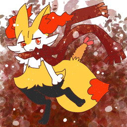 :3 ambiguous_anthro ambiguous_gender anthro biped blush blush_lines digitigrade featureless_crotch food front_view mostly_nude mostly_nude_ambiguous mostly_nude_anthro on_one_leg scarf scarf_only shrimp_(food) snout solo standing three-quarter_view annyui0611 nintendo pokemon braixen canid generation_6_pokemon mammal pokemon_(species) 1:1 2022 digital_drawing_(artwork) digital_media_(artwork) full-length_portrait hi_res japanese_description portrait translated_description