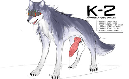 anatomically_inaccurate animal_genitalia animal_penis balls bodily_fluids canine_genitalia canine_penis cum cum_drip cybernetics description dripping drooling erection feral genital_fluids genitals hypnotic_visor in_heat knot knotted_penis machine male mind_control misplaced_urethra penis saliva science_fiction solo text vein veiny_penis treniea canid canine canis cyborg mammal wolf absurd_res english_text hi_res