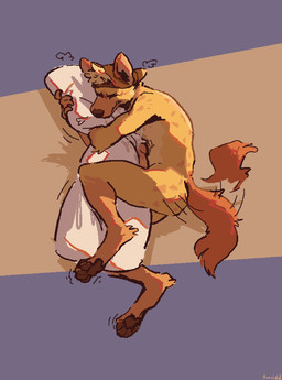 anthro backwards_baseball_cap backwards_hat baseball_cap black_nose bodily_fluids brown_body brown_fur butt clothing cum ejaculation eyes_closed feet fluffy fluffy_tail fur genital_fluids genitals grinding hat headgear headwear hug hugging_object hugging_pillow humanoid_genitalia male markings masturbation nude nude_anthro nude_male orgasm orgasm_face pawpads paws penile penile_masturbation penis pillow pillow_humping pointy_ears solo spots spotted_body spotted_fur tail tail_motion tailwag tan_body tan_fur furvidd beans_(yeenusyeetus) hyena mammal spotted_hyena hi_res
