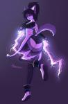 angry anthro big_butt biped black_hair blue_eyes butt clothed clothing electricity female fur grey_body grey_fur hair legwear lightning looking_at_viewer ponytail simple_background solo thigh_highs white_body white_fur hazeker shina_matsuki felid mammal 2018 absurd_res digital_media_(artwork) hi_res