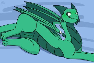 blush body_blush female feral genitals shikaawa_(shikaawa) solo vulva vulva_blush wings shikaawa mythology dragon mythological_creature mythological_scalie scalie