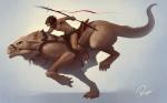 anthro claws feral human mammal mask monster mount polearm rajii sheath spear teeth topless warrior
Rating: Safe
Score: 10
User: Peekaboo
Date: March 28, 2014