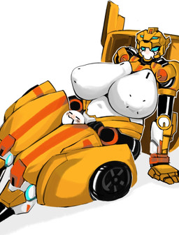big_breasts blue_eyes blush breasts duo female huge_breasts machine multicolored_body nipple_outline simple_background thick_thighs white_background white_body yellow_body tozamtr metal_cardbot tachy_(metal_cardbot) cheetah felid feline human humanoid mammal robot robot_humanoid 2026 hi_res