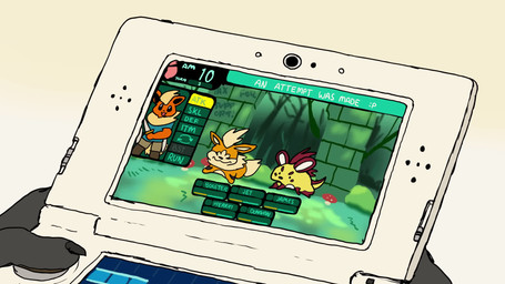 annoyed anthro anthrofied black_body black_claws black_clothing black_fur black_jacket black_nose black_shirt black_topwear blue_body blue_fur blue_hair blue_inner_ear brown_body brown_eyes brown_fur cellphone cheek_fins claws clothed clothing dialogue electronics fin finger_claws forehead_gem fur gaming gem gloves_(marking) glowing glowing_markings green_clothing green_shirt green_topwear grey_clothing grey_shirt grey_topwear grin group hair head_fin holding_cellphone holding_object holding_phone holding_smartphone inside jacket light_switch looking_at_another male markings music open_clothing open_jacket open_topwear phone playing_video_game pupils purple_clothing purple_shirt purple_tank_top purple_topwear red_clothing red_eyes red_jacket red_sclera red_topwear shirt smartphone smile smirk sound_effects speech_bubble tan_body tan_fur tank_top text toilet_paper topwear white_clothing white_jacket white_shirt white_topwear yellow_markings dahecksajerry atlus etrian_odyssey nintendo nintendo_3ds nintendo_ds_family pokemon sega eeveelution flareon generation_1_pokemon generation_2_pokemon generation_4_pokemon glaceon growlithe persian_(pokemon) pokemon_(species) umbreon vaporeon 16:9 2025 2d_animation animated english_text hi_res short_playtime sound webm widescreen