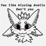 1:1 4_ears avali avian blush boy_kisser_(meme) english_text feathers kalakian kalakian_(artist) male meme multi_ear solo text