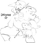 anthro back_grab bodily_fluids carrying_another cum cum_drip cum_spill dripping drowzee duo elicazzz eyes_closed feline_ears female female/female female_focus generation_1_pokemon genital_fluids genitals holding_arm leg_grab monochrome nintendo open_mouth orgasm penetration penis pokemon pokemon_(species) size_difference solo_focus sweat thigh_grab trans_(lore) trans_woman_(lore) vaginal vaginal_penetration