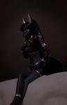 anthro black_body black_fur black_hair black_skin clothed clothing female fur hair inner_boob solo topwear flapcats asira_(ashnar) canid canine canis jackal mammal 2020 3d_(artwork) absurd_res digital_media_(artwork) hi_res