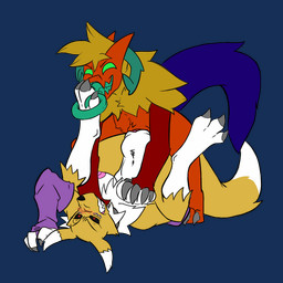 angry angry_sex anthro anthro_penetrated asphyxiation breast_grab breasts choking duo feet female female_penetrated fluffy fluffy_tail foot_fetish foot_lick foot_play forced genitals hand_on_breast knot knotted_penis knotting licking male male/female male_penetrating male_penetrating_female penetration penile penile_penetration penis penis_in_vagina rape sex tail teeth tongue tongue_out vaginal vaginal_knotting vaginal_penetration neon_dontlook bandai_namco digimon canid digimon_(species) mammal renamon wickerbeast 1:1 animated