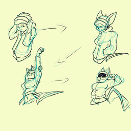 alternate_species ambiguous_gender anthro clothes_falling_off crossgender directional_arrow female furrification hip_wings male male/female mtf_crossgender multiple_angles protogen_visor pubes_exposed solo stretching tongue tongue_out transformation transformation_sequence unusual_wing_placement biohound bat mammal 1:1 absurd_res hi_res monochrome
