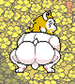 anthro anus balls blonde_hair bouncing_balls bouncing_butt butt flower_field fur genitals hair horn male nude presenting presenting_anus solo twerking white_body white_fur doctorhiruluk undertale_(series) asgore_dreemurr bovid caprine goat mammal animated digital_media_(artwork) no_sound pixel_(artwork) pixel_animation short_playtime webm