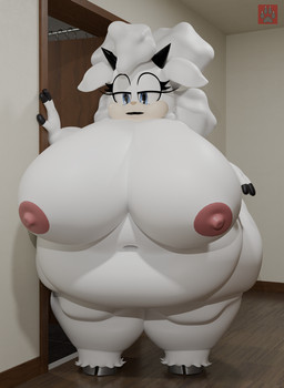 anthro areola belly big_belly big_breasts big_butt breasts butt female female_anthro huge_belly huge_breasts huge_butt huge_hips huge_thighs hyper hyper_breasts morbidly_obese morbidly_obese_anthro morbidly_obese_female nipples obese obese_anthro obese_female overweight overweight_anthro overweight_female solo standing thick_thighs tired wide_hips vep125 coel3d_(modeler) idw_publishing sega sonic_the_hedgehog_(comics) sonic_the_hedgehog_(idw) sonic_the_hedgehog_(series) lanolin_the_sheep_(sonic) bovid caprine mammal sheep hi_res
