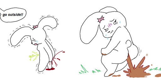 anthro blush bodily_fluids butt candy candy_feces chocolate cotton_tail crouching dessert diarrhea eyes_closed feces feces_on_body feces_on_ground feces_on_hand female female_pooping food food_feces fur incontinence long_ears looking_back nude nude_anthro nude_female offscreen_character open_mouth pooping pooping_on_floor rumbling_stomach scatplay solo speech_bubble sweat tail text unusual_feces white_body white_fur theonetruesinner fakemon peeps pampeep_(theonetruesinner) lagomorph leporid mammal rabbit english_text